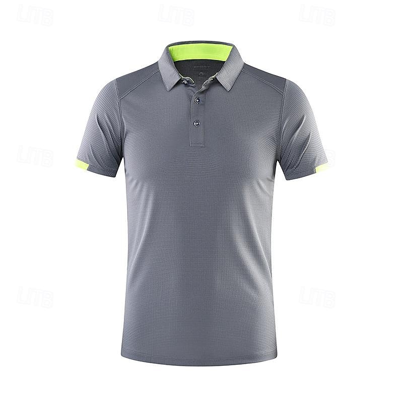 Férfi Golfing golf póló Munka Hétköznapi Hajtóka Rövid ujjú Alap Modern Sima Gomb Tavaszi nyár Normál Fekete Fehér Piros Sötétkék Medence Narancssárga Golfing 2025 - $12.99 –P1