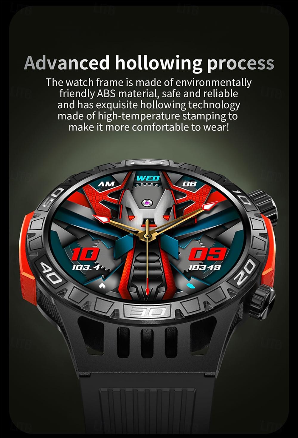 ceas inteligent ht22 ecran de 1,46 inchi apel bluetooth ip68 lanternă cu led rezistentă la apă baterie mare 100 sport gps pistă de fitness ceas inteligent 2025 - $46.99 -P5