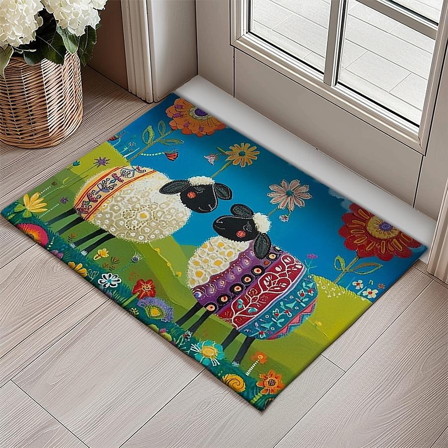 Sheeps Doormat Floor Mats Washable Rugs Kitchen Mat Non-Slip Oil Proof Rug Indoor Outdoor Mat Bedroom Decor Bathroom Mat Entrance Rug 2025 - $18.49 –P14
