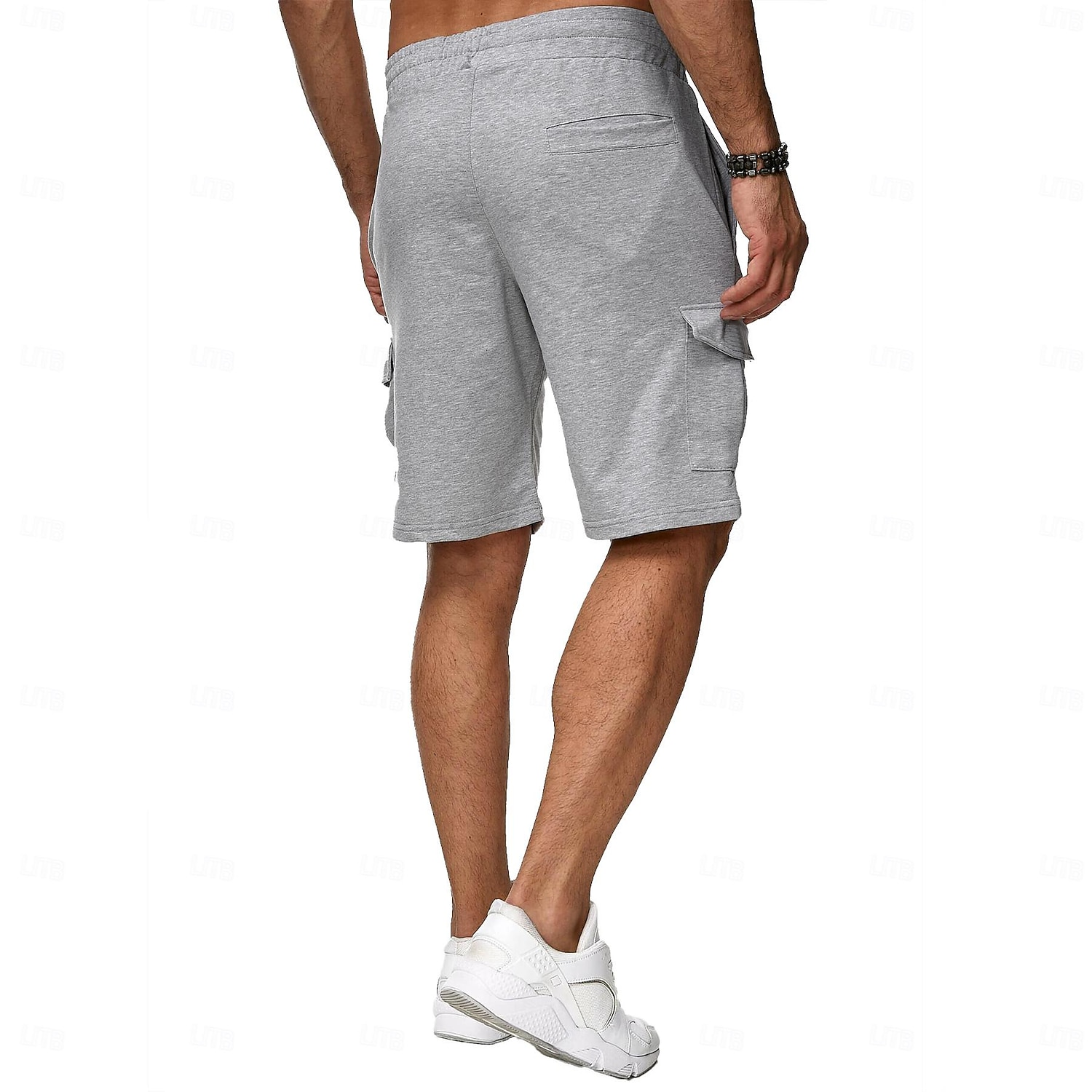 Men's Athletic Shorts Sweat Shorts Casual Shorts Drawstring Solid Colored Cycling Outdoor Knee Length Outdoor Leisure Sports Shorts Athleisure Black Blue Micro-elastic 2026 - $17.99 –P14