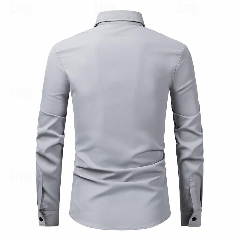 Herren Hemd Sommerhemd Freizeithemd Strandhemd Knopfhemd Schwarz Weiß Rosa Wein Marineblau Langarm Einfach Revers Urlaub Hawaiianisch Button-Down Bekleidung Polyester Mode Lässig Bequem 2025 - $19.99 –P12