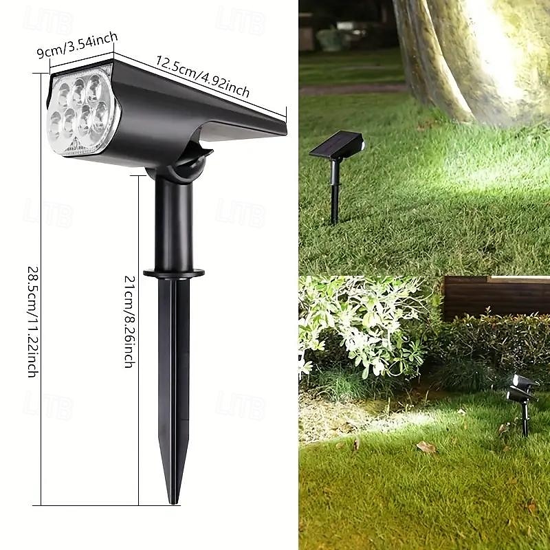 2/7led projecteur solaire extérieur étanche jardin cour pelouse paysage lumière colorée rvb lumière de pelouse pour bord de route villa parc jardin décor lumière 1pc de 2025 ? $14.99 –P10