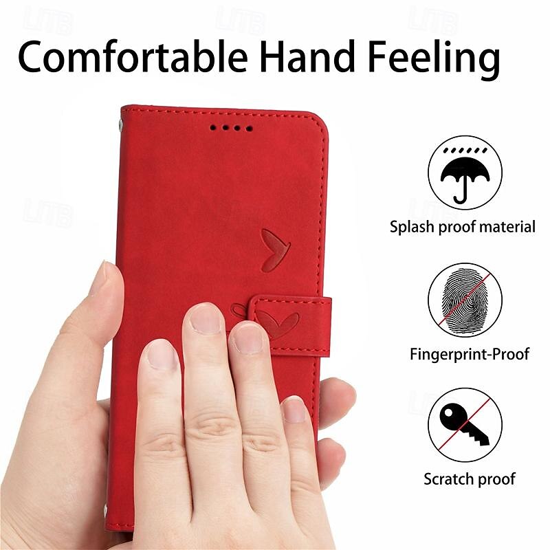 Phone Case For iPhone 16 iPhone 15 Pro Max iPhone 14 13 12 11 Pro Max X XR XS 8 7 Plus Wallet Case Magnetic with Wrist Strap Kickstand Heart TPU PU Leather 2025 - $17.99 –P17