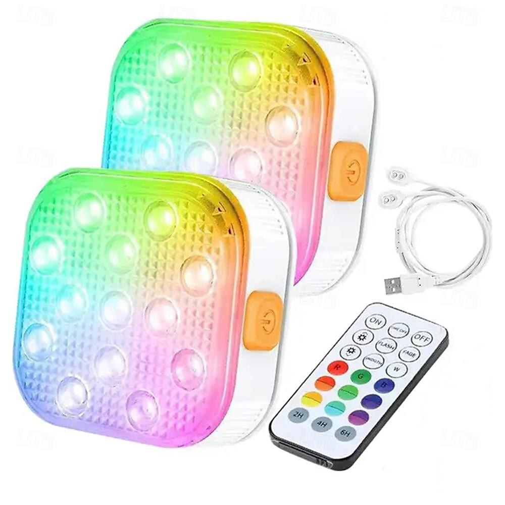 2pcs Rechargeable Submersible Pool LED Light with Remote Control, LED Underwater Light Multicolor LED Diving Pool Light USB Timer Color Changing Aquarium Fish Tank Night Light 2025 - $66.99 –P2