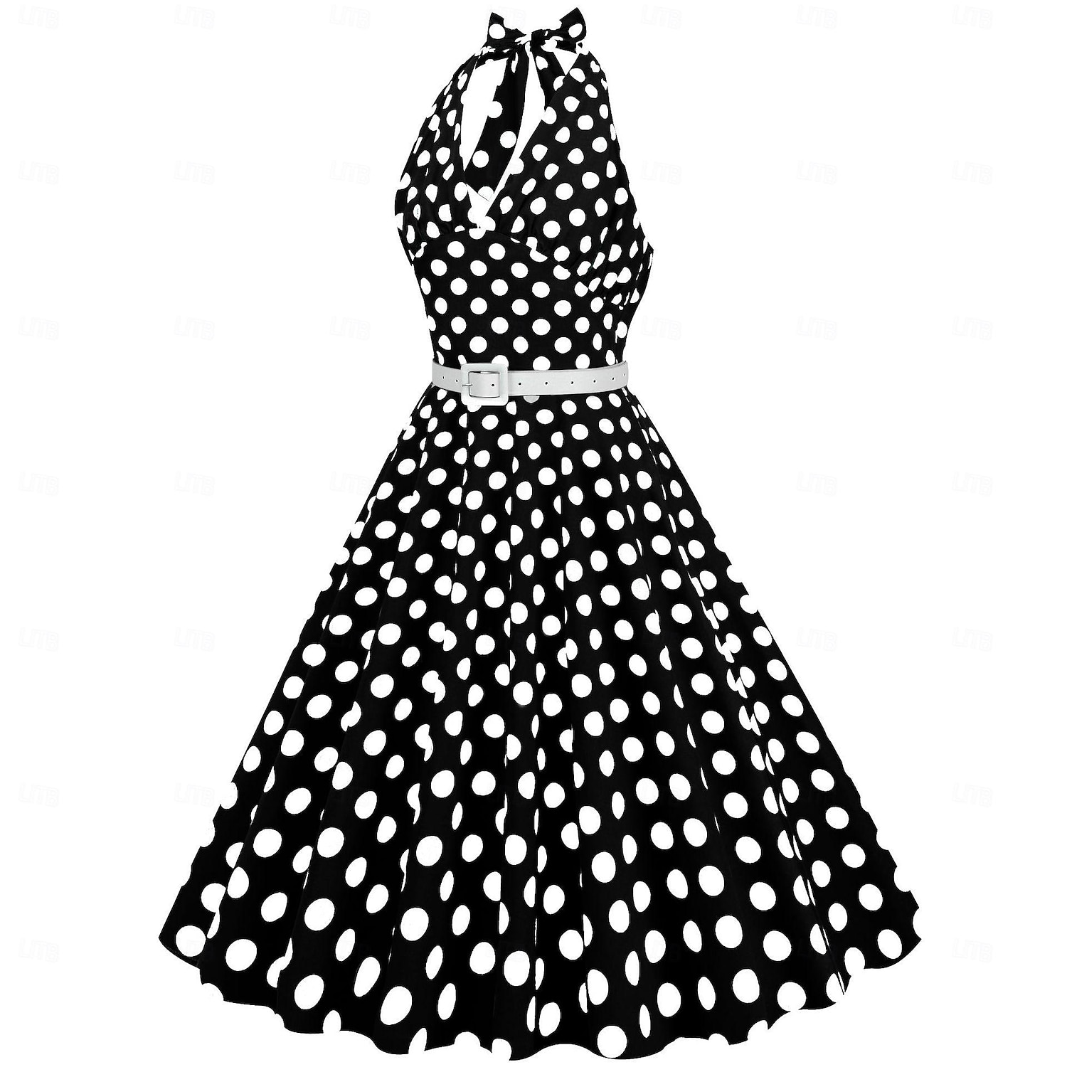 Retro Vintage 1950-tals Grease Outfits Rockabilly Klänning A-linje Klänning Sväng Klänning Prickiga Finstilt Klänning Kvinno Halloween Karneval Maskerad Dagligt Slitage Vuxnas Klänning 2026 - $35.99 –P9
