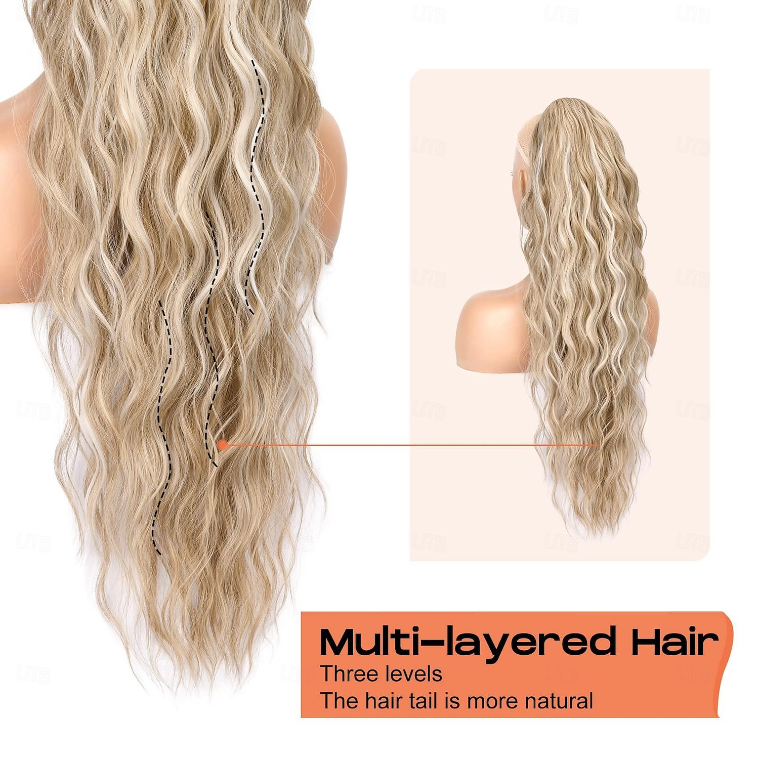 extension de queue de cheval avec cordon de serrage eva long et épais clip ondulé dans les extensions de cheveux queue de cheval postiche synthétique douce naturelle pour femmes de 2025 ? $14.49 –P2