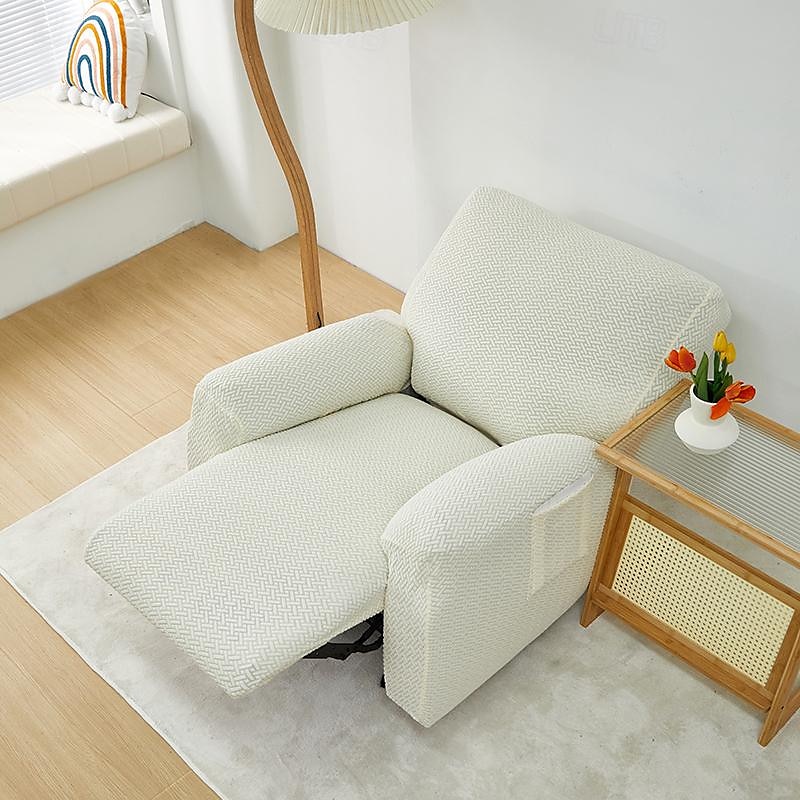 jacquard fåtölj överdrag överdrag lazyboy överdrag soffstolsöverdrag 4-delade set, halkfri vilstol med förvaringsfickor möbelskydd för vardagsrum 2025 - $57.99 –P11