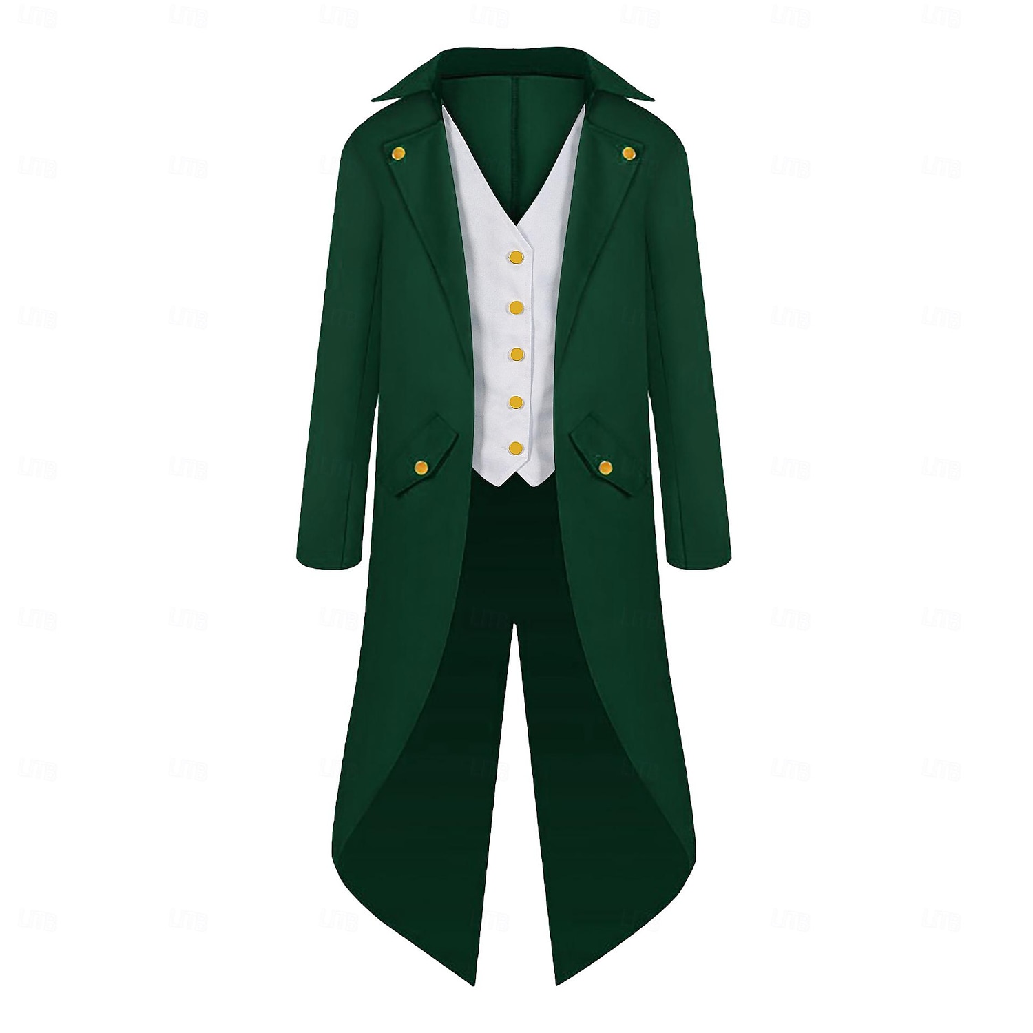 St.Patrick 2026 Retro Vintage Punk & Gothic Coat Pants Cosplay Costume Ebenezer Scrooge Dickens Vampire Elf Gentleman Fancy Dress Men's Steampunk Christmas Carnival Saint Patrick's Day Party / Evening 2026 - $68.99 –P2
