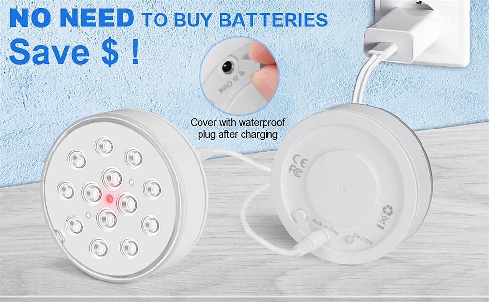 Rechargeable Submersible Pool Lights Bright Floating LED Lights, Underwater Lights Beautiful RGB for Swimming Pool, Hot Tub, Spa 2025 - $14.49 –P3