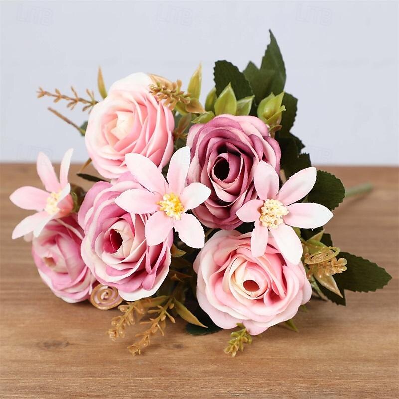2 pezzi simulati di rosa artificiale palla crisantemo decorazione della casa ornamenti di fiori artificiali oggetti di scena di nozze fiori artificiali del 2025 a $15.99 –P17