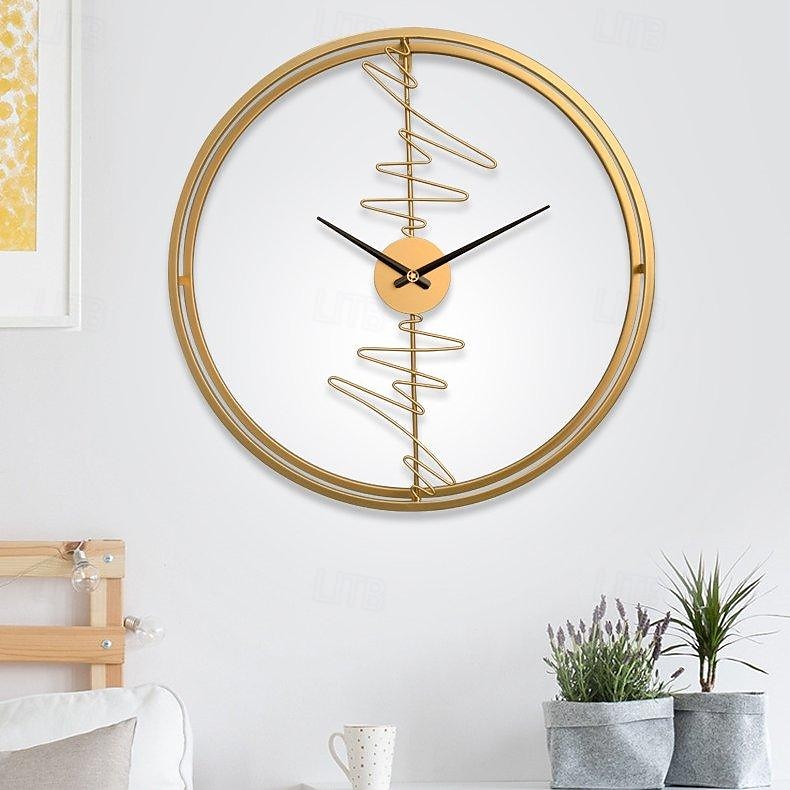 moderni kodin sisustus muoti hiljainen kello olohuone tv seinäpersoonallinen seinäkello taidekoristelu seinäkello 60 cm 2025 - $108.99 –P5