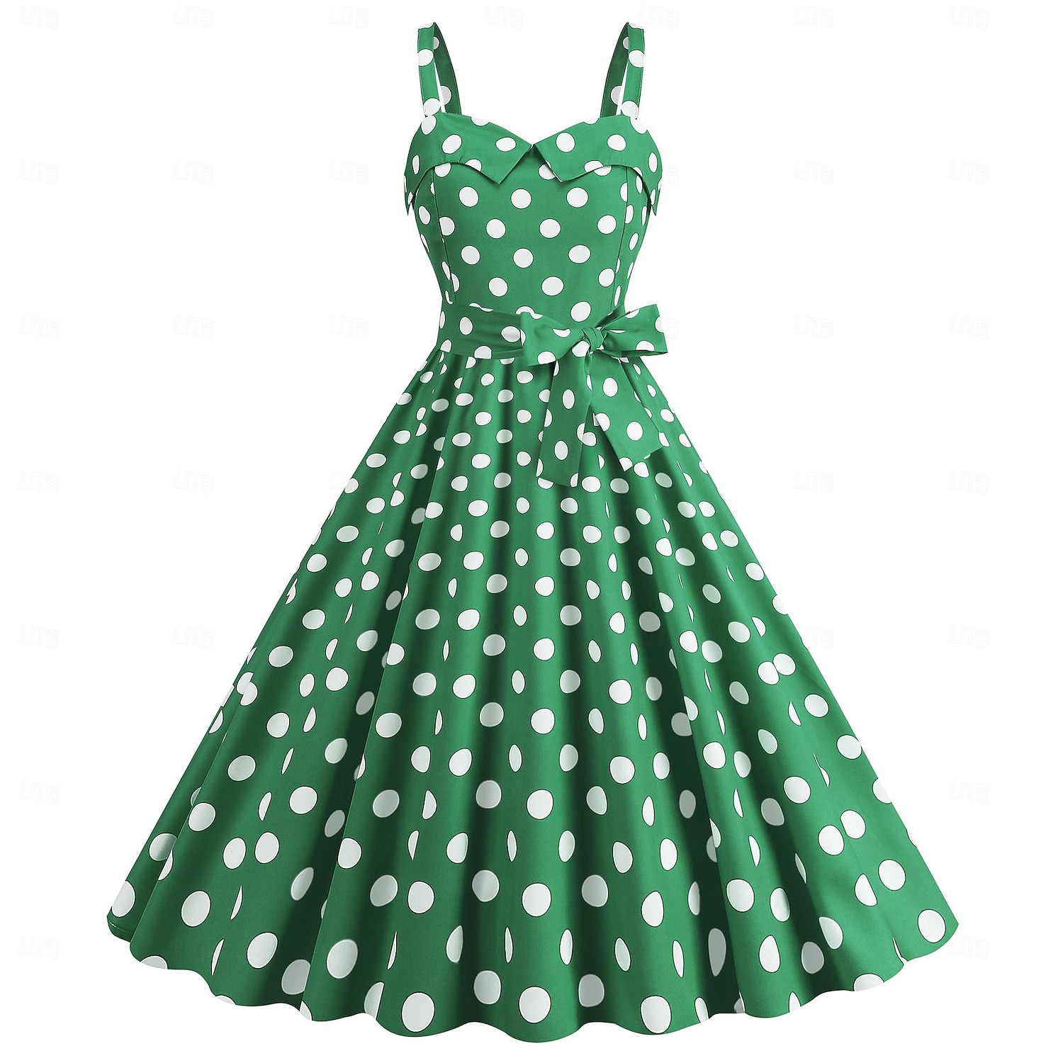 Retrò Vintage Anni 1950 Rockabilly Vestito Abito Swing Pois Per donna Carnevale Mascherata Abbigliamento quotidiano Adulti Vestito Abiti per il ritorno del 2025 a $24.99 –P9