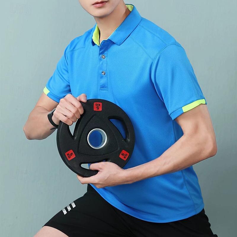 Férfi Golfing golf póló Munka Hétköznapi Hajtóka Rövid ujjú Alap Modern Sima Gomb Tavaszi nyár Normál Fekete Fehér Piros Sötétkék Medence Narancssárga Golfing 2025 - $12.99 –P9
