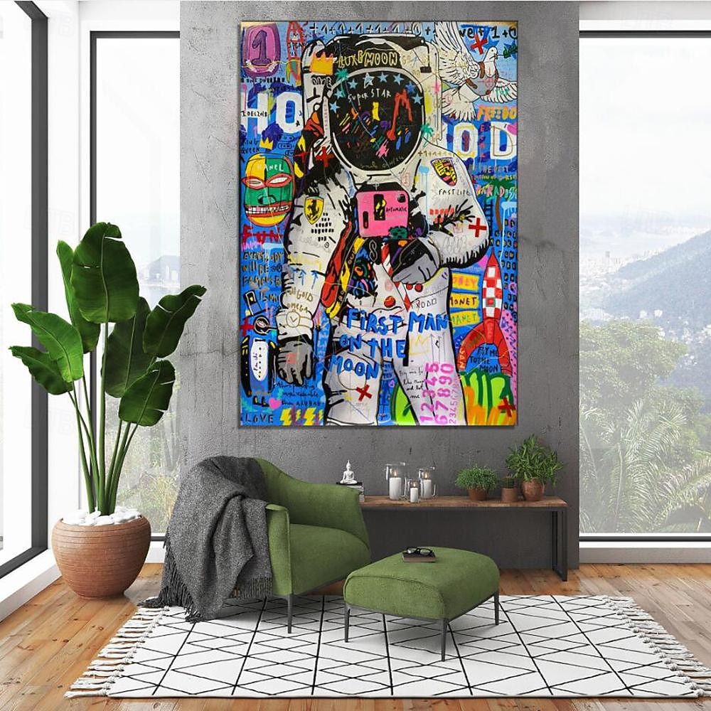 Handgemacht Hang-Ölgemälde Handgemalte Vertikal Pop-Art Straßenkunst Moderne Modern Ohne Innenrahmen (ohne Rahmen) 2025 - $201.49 –P4