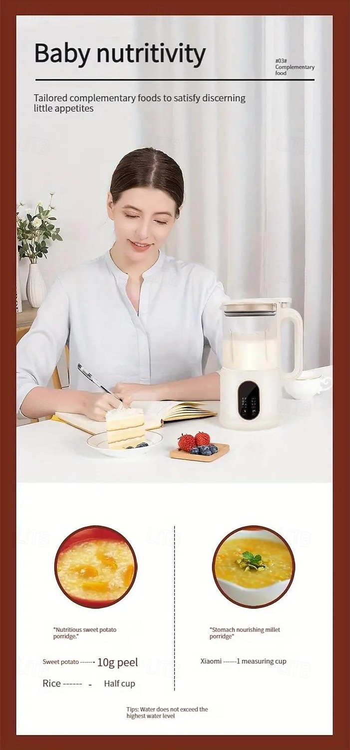 2025年 効率的な800ml 9-in-1豆乳メーカー - 素早く簡単な家庭用デジタル表示時間予約自動洗浄  コレクション – $79.99 –P14