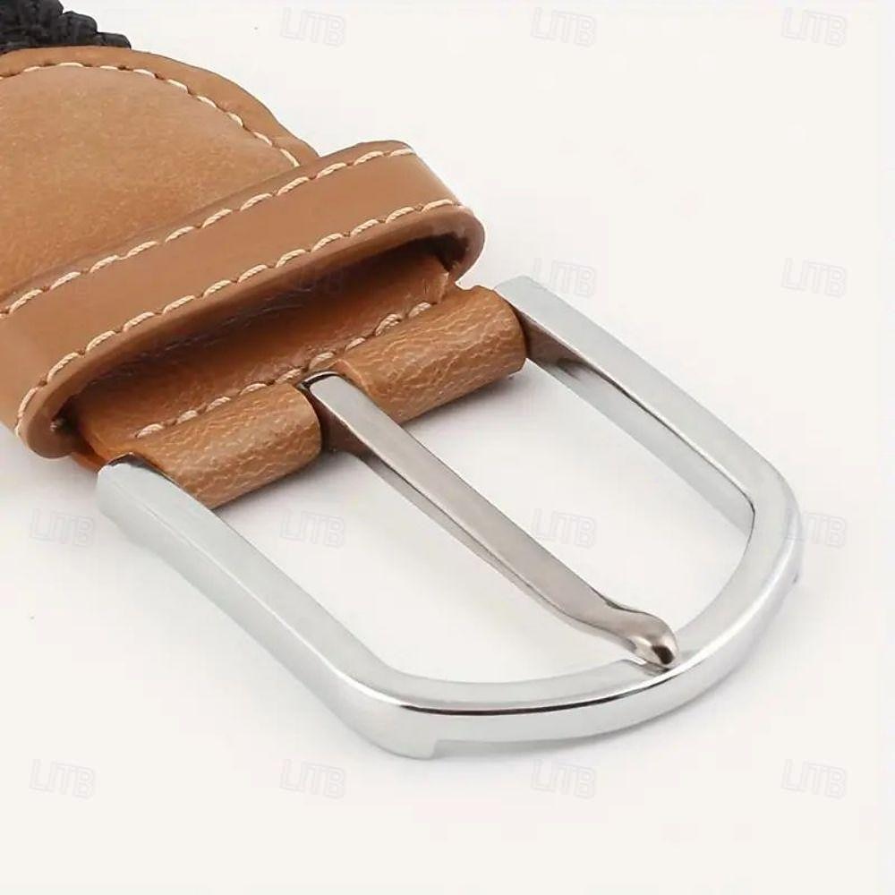 golfriem unisex stijlvolle en veelzijdige leren riem met gesp, modieus geweven ontwerp, elasticiteit en casual canvas in Koreaanse stijl voor dames en heren 2025 - $8.99 –P4