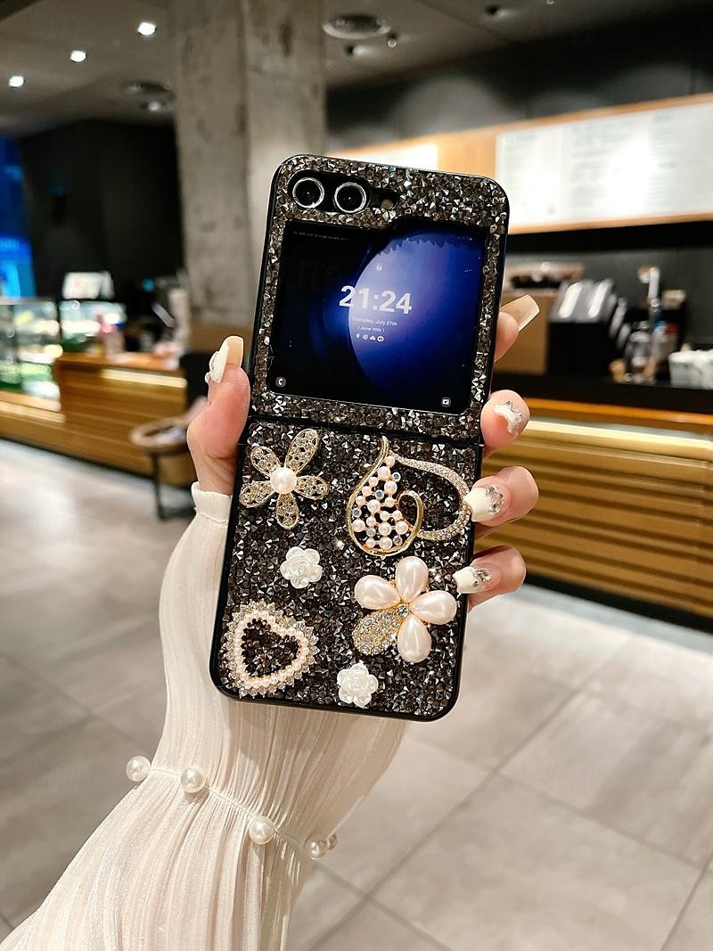 τηλέφωνο tok Για Samsung Galaxy Z Flip 7 Z Flip 6 Z Flip 5 Z Flip 4 Z Flip 3 για γυναίκες κορίτσι Bling Glitter Shiny Ανθεκτική σε πτώσεις Καρδιά TPU 2025 - GBP £12.72 –P10