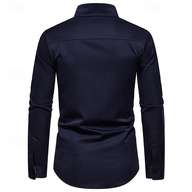 Homens Camisa Social camisa de verão Camisa casual camisa de praia camisa de colarinho camisa de botão Preto Branco Azul Marinha Manga Longa Estampado Cashemere Lapela Férias Havaiana Bolsos Roupa de 2026 por $40.99 –P12