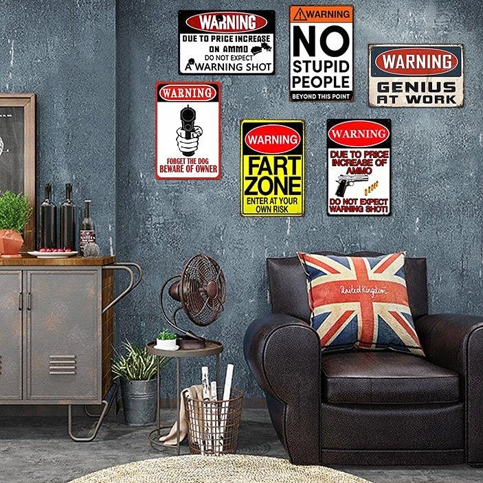 1 db humoros dekoratív tányér vicces bádogtábla bár pub garázs otthon művészet fali dekoráció poszter retro fém bádogtábla 2025 - $7.99 –P1