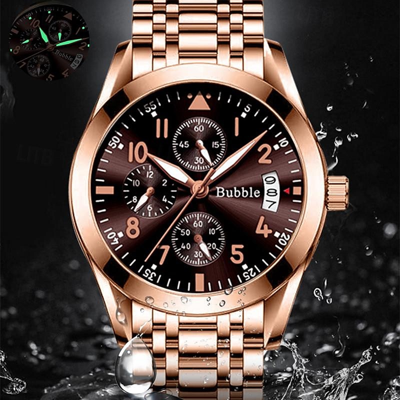 New Bubble Brand Men'S Watches Light Luxury High Value Hundred Quartz Watch Luminous Waterproof Calendar Digital Men'S Sports Watch 2025 - $19.99 –P5