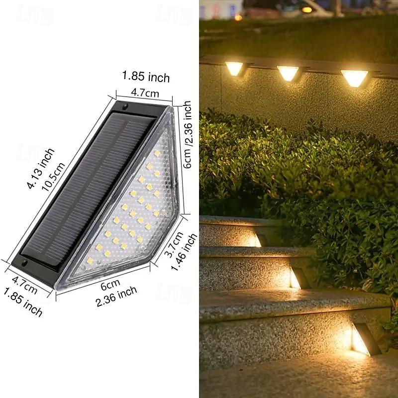 Mouvement extérieur solaire LED étape lumière jardin étanche pont lumière marches escalier patio cour parc passerelle éclairage paysage décor lumière 2/4/8 pièces de 2026 ? $26.99 –P1
