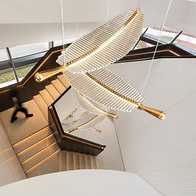 Ceiling Light 30/40/60/80cm Modern Leaf LED Chandelier Luxury Gold Kitchen Island Lights丨Acylic Lighting Hanging Fixtures Dining Room Ceiling Light Home Bar Art Suspension Luminaire Lamp 2026 - $217.09 –P9