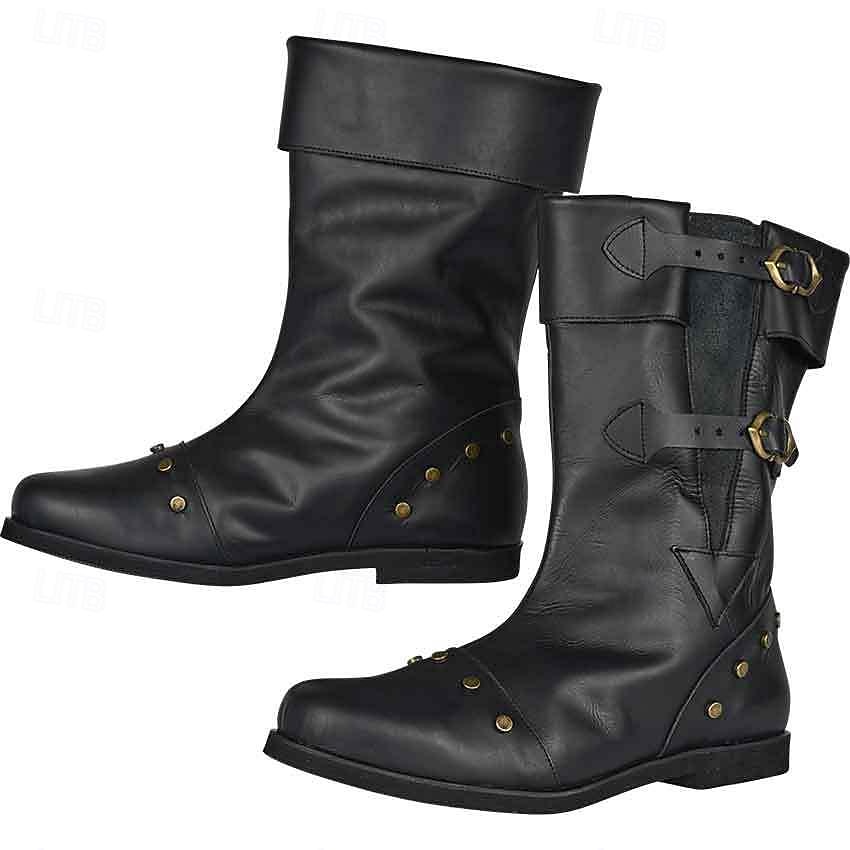 Retro Středověké Renesanční Boty Ploché jazzové boty Pirát Viking Křižák Pánské Pirát Steampunk Karneval Plesová maškaráda LARP Dospělí Boty 2025 - $62.99 –P3