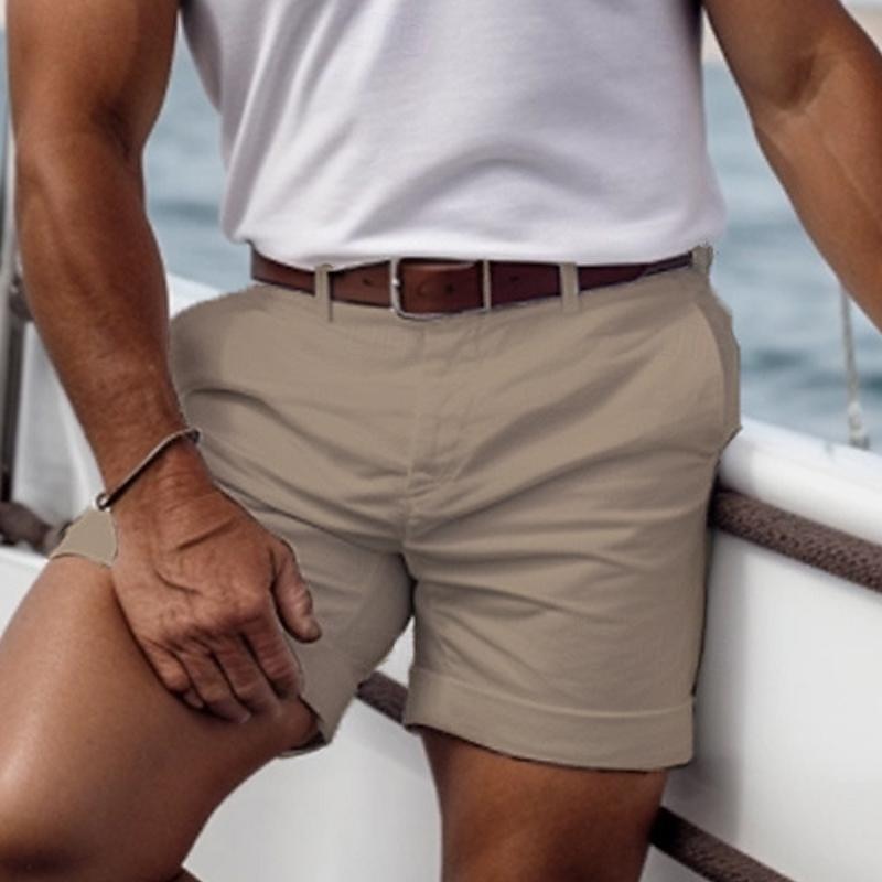 Men's Pink Shorts Shorts Summer Shorts Casual Shorts Buttons Front Pocket Plain Comfort Breathable Short Casual Daily Holiday Fashion Designer Black White 2025 - $19.99 –P10