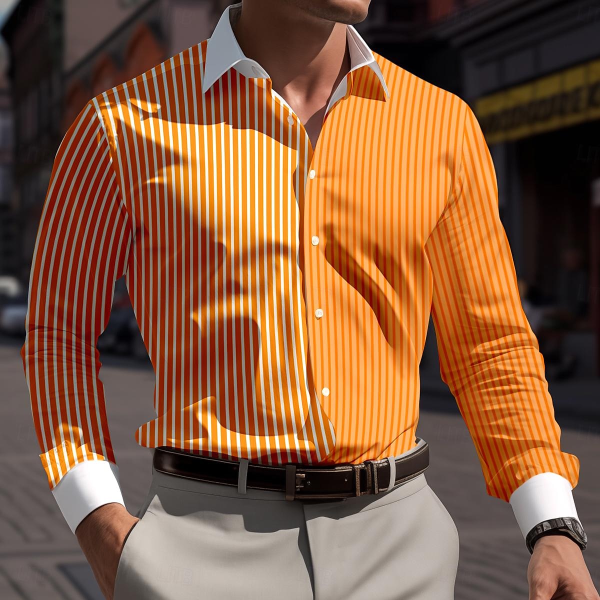 Homme Chemise Chemises imprimées Plaid Vacances Plein Air Violet Bleu Roi Orange manche longue Col rabattu Printemps été Vêtement Tenue Imprimer de 2026 ? $28.99 –P3