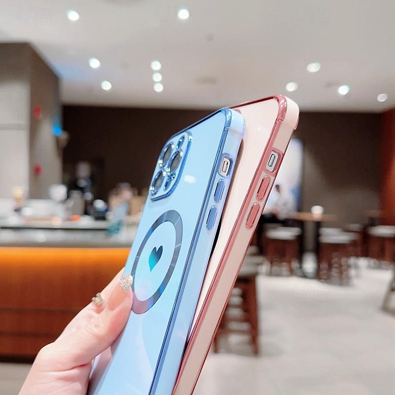 2025年 電話 ケース 用途 iPhone 16 iPhone 15 プロマックスプラス iPhone 14 13 12 Pro Max Plus バックカバー ワイヤレス充電をサポート 耐衝撃 ハート TPU 仕上げ コレクション – $13.99 –P7