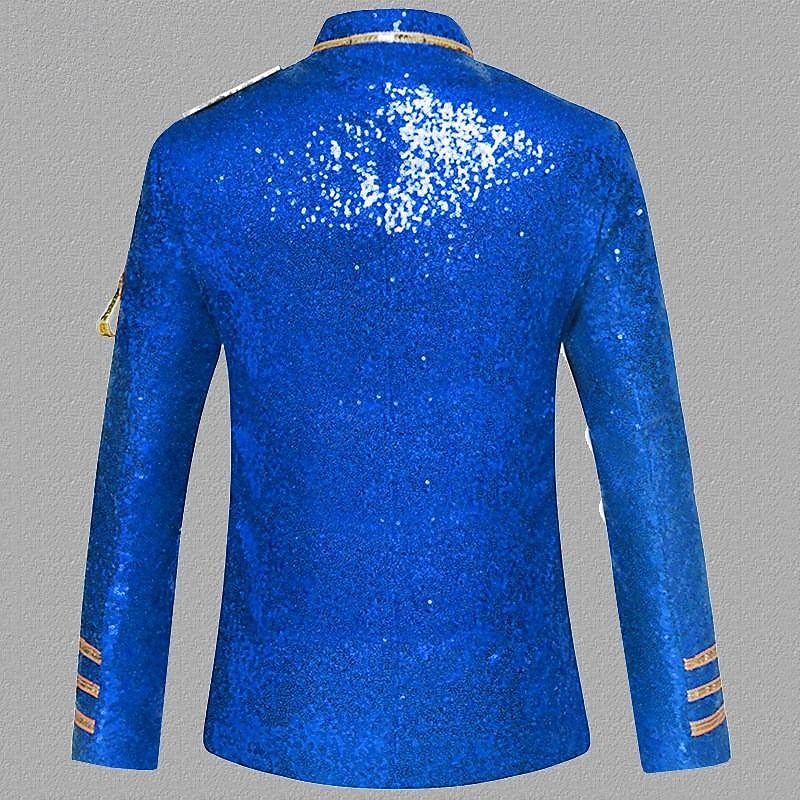 Retro Vintage Rokoko Mittelalterlich Maskerade Anzüge & Blazer Blazer mit Reverskragen Prinz Aristokrat Pailletten Pailletten Kostüm Herren Halloween Karneval Maskerade Party-Abendmode Abschlussball 2026 - $97.99 –P20