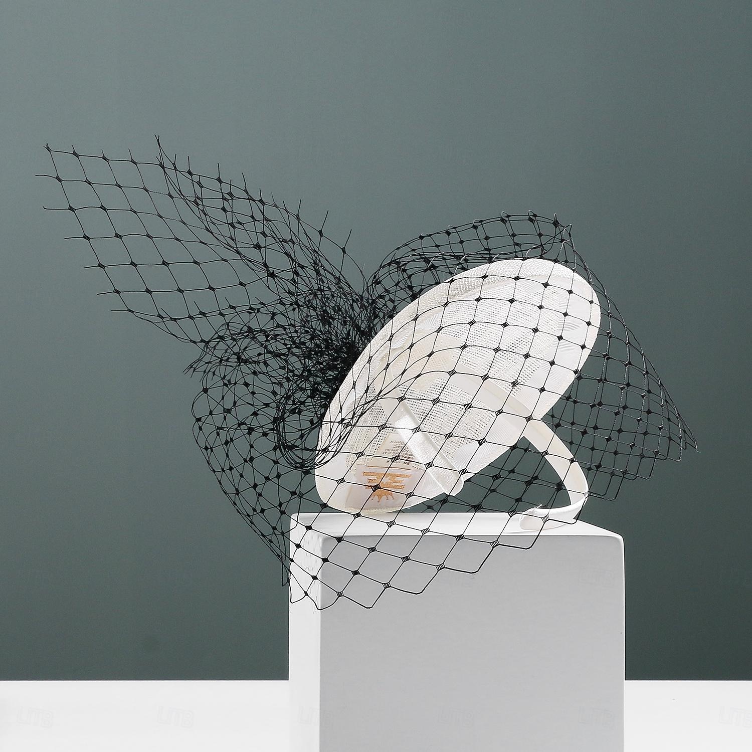 Stirnbänder, Hüte, Kopfbedeckung, Tüll, Sinamay-Bowler-/Glockenhut, Untertassenhut, Pillbox-Hut, Hochzeit, Teeparty, elegante Hochzeit mit Tüll-Kopfbedeckung, Kopfbedeckung 2026 - $45.99 –P11