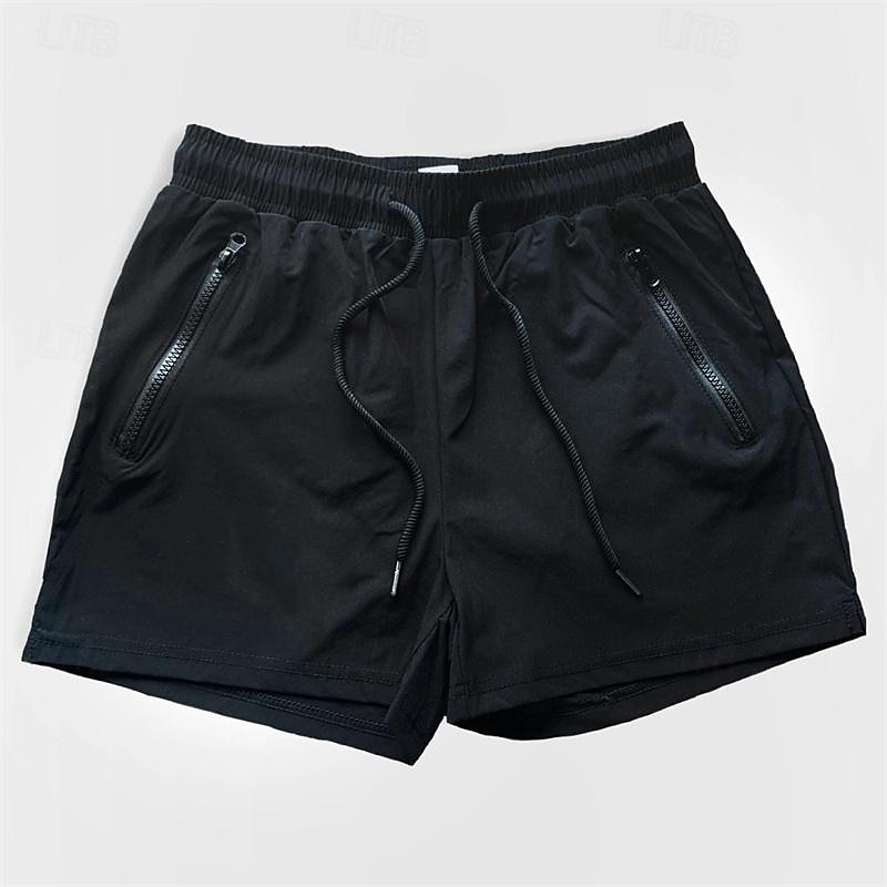 Per uomo Pantaloncini da sudore Pantaloncini Pantaloncini casual Cerniera A cordoncino Vita elastica Liscio Comfort Breve Per eventi Spiaggia Fine settimana Di tendenza Informale Nero Bianco Media del 2025 a $16.49 –P7