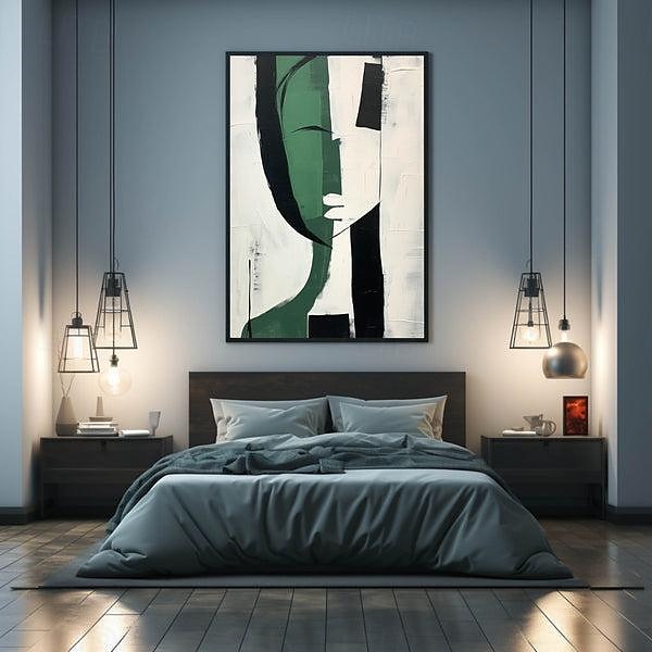 figure peintures abstraites visages peints à la main peinture à l'huile moderne tentures murales faites à la main art conception simple toile cadre photo illustration décor de cuisine grande taille de 2025 ? $133.99 –P4