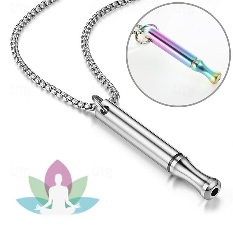 Halskette mit dem Rauchen aufhören, Halskette mit Angstpfeife, Halskette mit Atmung, Halskette mit dem Rauchen aufhören, Stressabbau, achtsame Halskette, Meditationskette 2025 - $14.99 –P1
