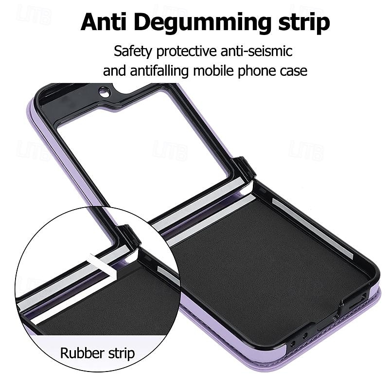 telefoon hoesje Voor Samsung Galaxy Z-flip 6 Z Flip 5 Z Flip 4 Z Flip 3 Achterkant met draagkoord met polsband Schokbestendig Retro TPU PU-nahka 2025 - $20.99 –P2