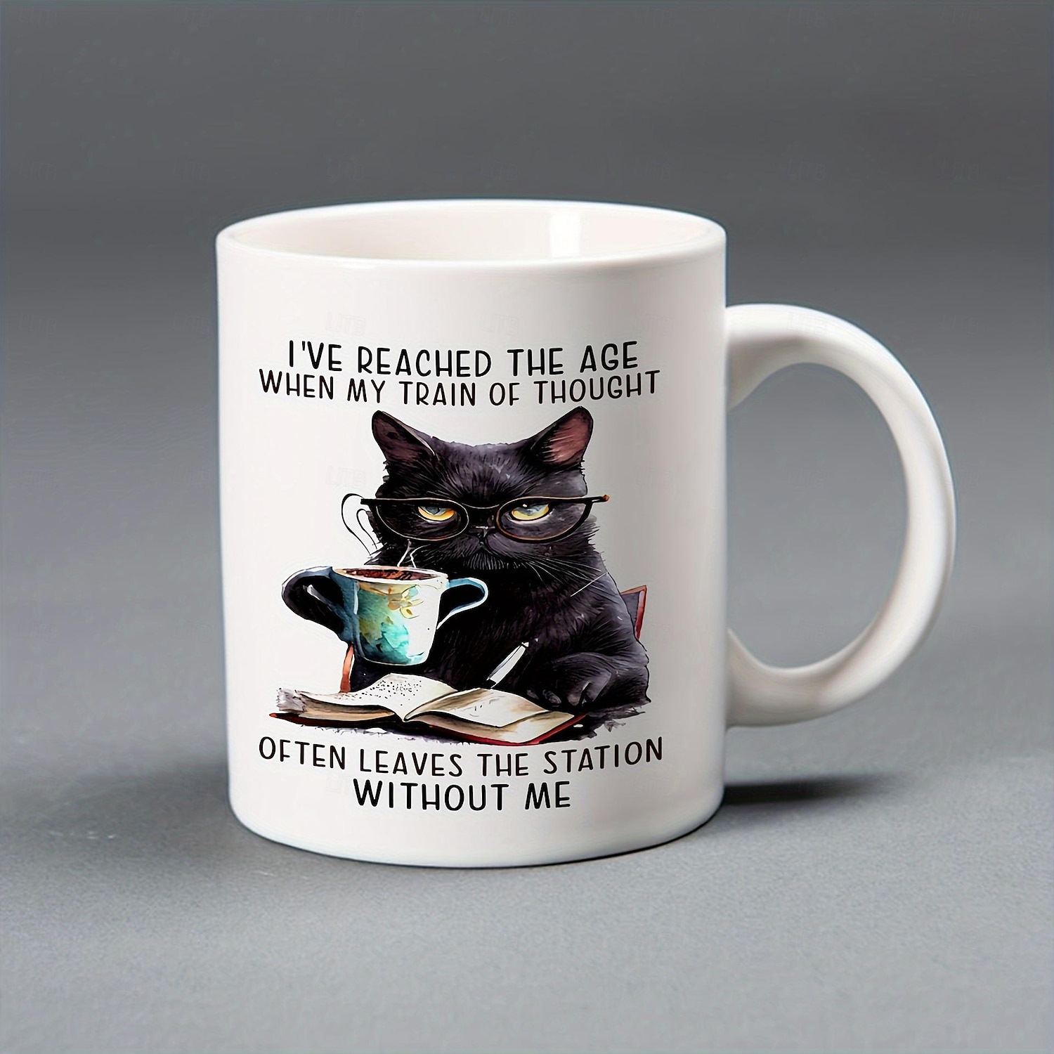 1pc Cat And Book Coffee Mug Ceramic Coffee Cups I've Reached The Age Water Cups Summer Winter Drinkware Birthday Gifts Holiday Gifts Thanksgiving Gifts Christmas Gifts 2026 - $16.99 –P6