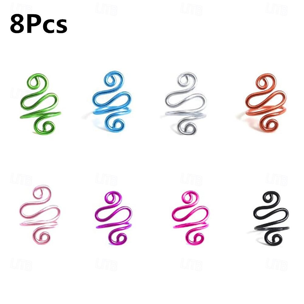 8 шт., натяжное кольцо для вязания крючком, натяжное кольцо для вязания крючком, натяжное кольцо из алюминиевой проволоки, металлические вязальные инструменты, многофункциональный крючок, кольцо на палец, регулятор пряжи 2026 - $10.99 –P9