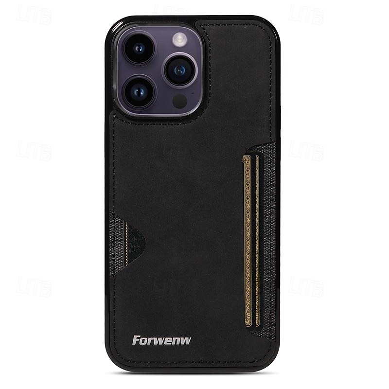 Phone Case For iPhone 16 iPhone 15 Pro Max iPhone 14 13 12 11 Pro Max Mini SE X XR XS Max 8 7 Plus Back Cover Ultra Thin Card Slot Shockproof Retro TPU PU Leather 2025 - $15.99 –P4