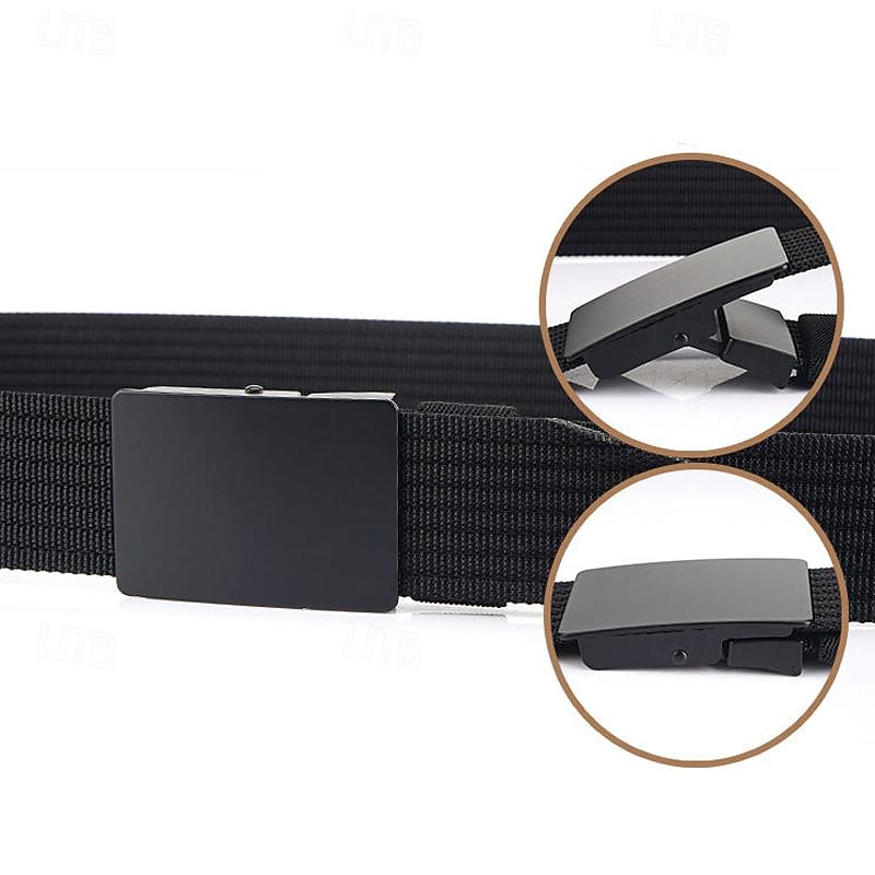 Men's Nylon Belt Waist Belt Black 1# Black Nylon Alloy Durable Adjustable Plain Outdoor Daily 2025 - $12.99 –P11