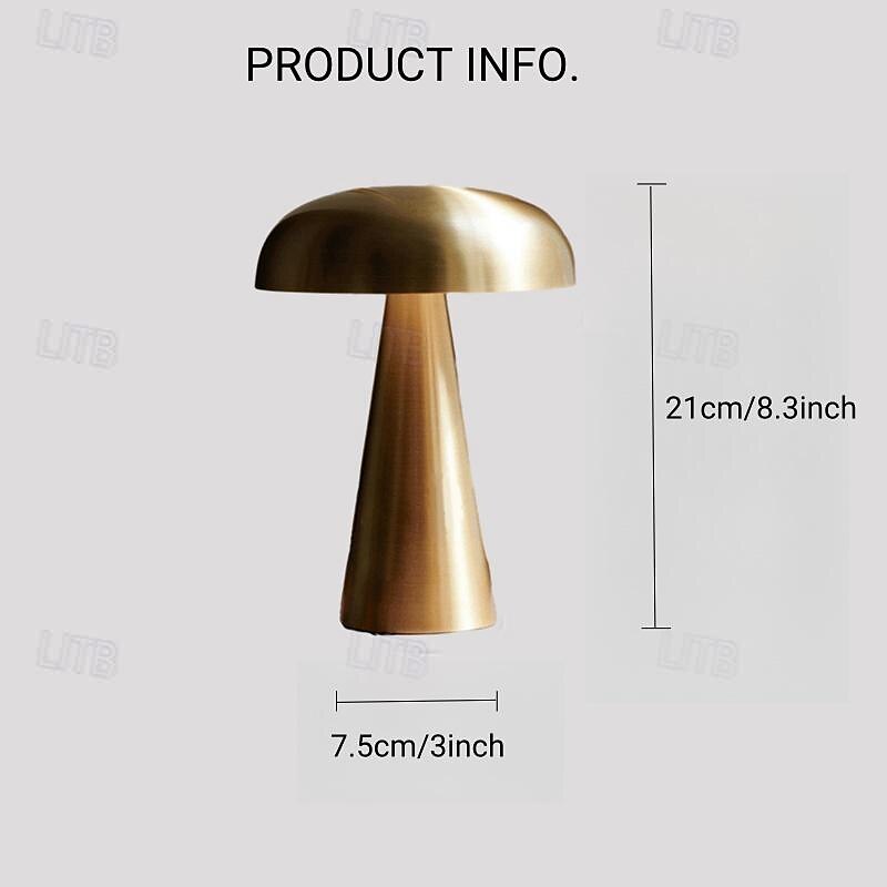 Luminária de Mesa Sem Fios Simples / Contemporâneo Moderno Carregamento USB Para Sala de Estar / Quarto Metal Bronze / Preto / Dourado de 2025 por $55.99 –P5