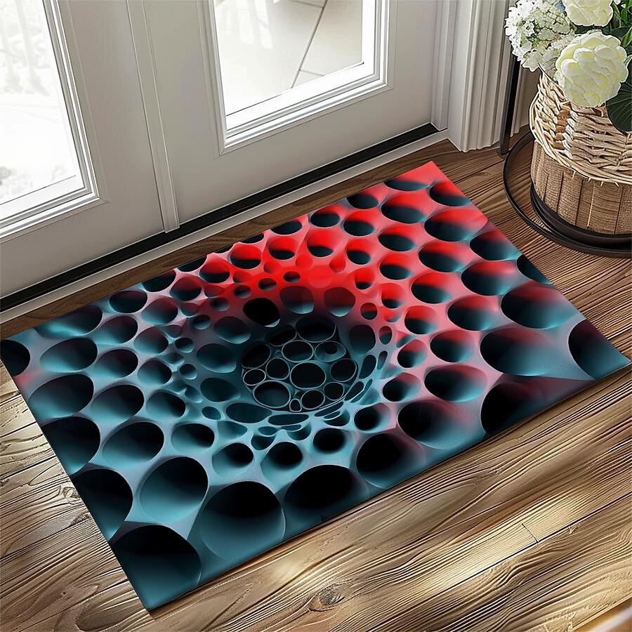 Honeycomb Vortex Doormat Floor Mats Washable Rugs Kitchen Mat Non-Slip Oil Proof Rug Indoor Outdoor Mat Bedroom Decor Bathroom Mat Entrance Rug 2025 - $16.99 –P12