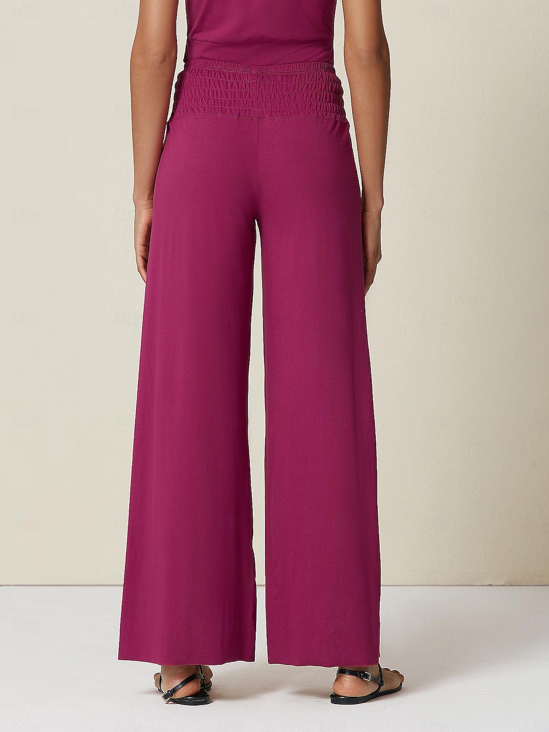 bordeauxrode crush losse athleisure broek 2025 - $41.99 –P2