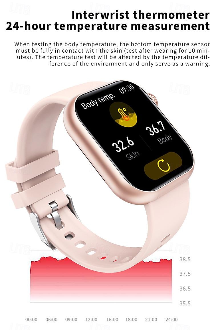 2025年 F57 スマートウォッチ ブルートゥース通話 1.91インチスクリーン 24時間 血糖値 心拍数モニタリング 温度 血圧 酸素 コレクション – $52.99 –P13