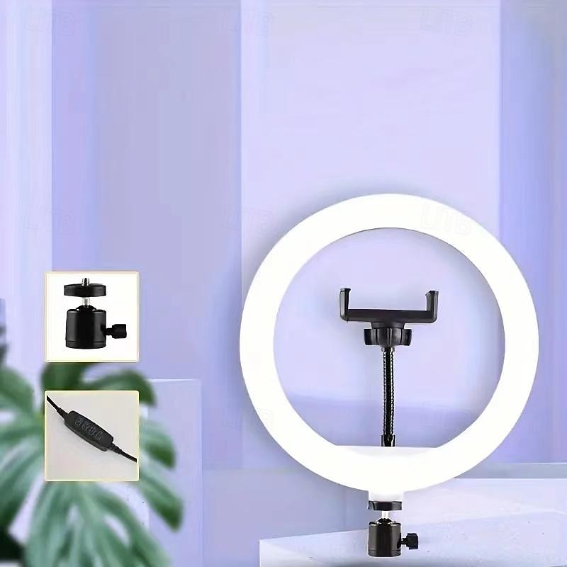 2025年 10インチ 26cm フィルライト、三脚付きライブブロードキャストリングライト、自撮り写真と美しさのための10の明るさレベル コレクション – $22.99 –P4