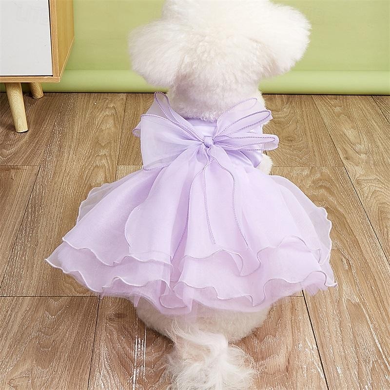 Câini Pisici Rochie de mireasă Drăguţ Casual Iarnă Respirabil Απαλό Lavabil Comfortabil În aer liber Petrecere Nuntă Casul / Zilnic Îmbrăcăminte pentru câini for Bichon Frise Pomeran un Animalut 2025 - $18.99 –P4