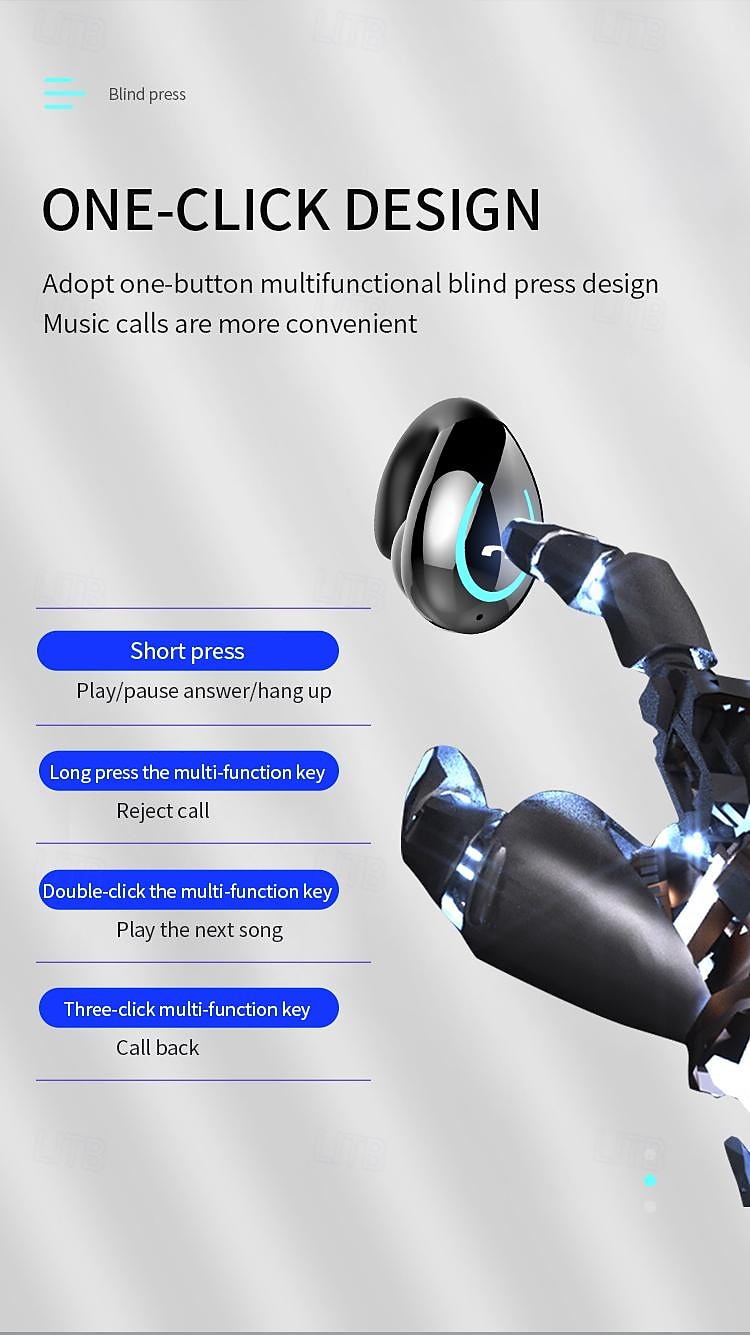 Наушники с одним зажимом для наушников fone, Bluetooth, беспроводные наушники, спортивная гарнитура, геймер, без боли в ушах, tws, наушники, Bluetooth наушники 2025 - $13.99 –P7