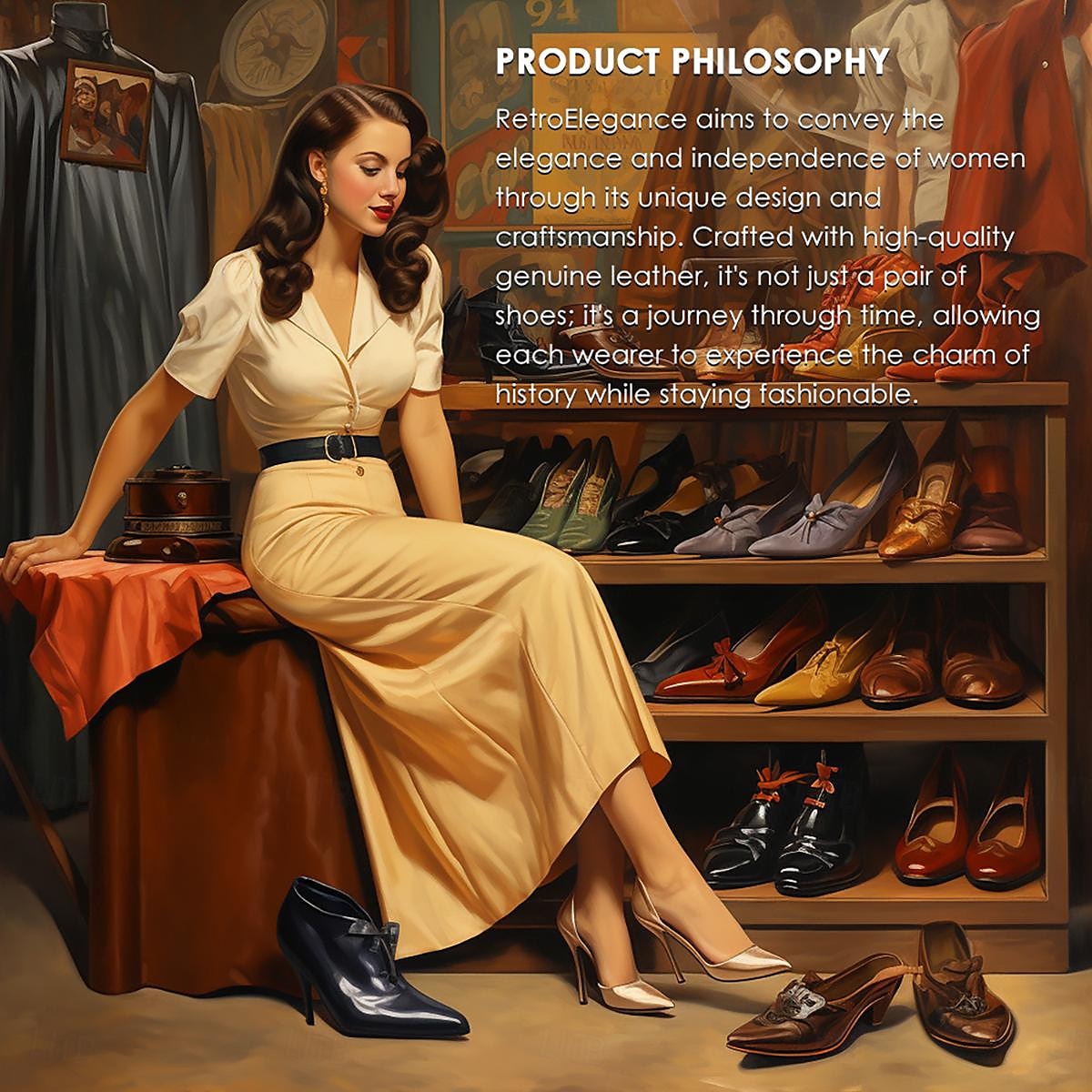 Women's Heels Pumps Handmade Shoes Vintage Shoes Wedding Party Floral Kitten Heel Round Toe Elegant Vintage Premium Leather Lace-up Brown 2026 - $94.99 –P1