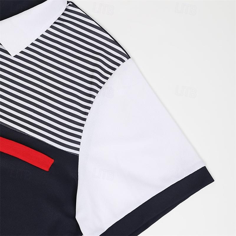 Men's Button Up Polos Cotton Polo Shirt Casual Holiday Lapel Short Sleeve Fashion Basic Color Block Classic Summer Regular Fit White Yellow Burgundy Dark Navy Blue Button Up Polos 2025 - $18.99 –P7