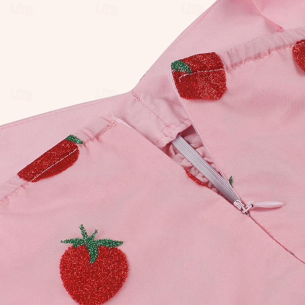Retro / vintage Femtiotal Middag Klänningar A-Line Klänning Swing klänning Frukt Dam Datum Möhippa Vuxna Klänning Hemkomstklänningar Sommar Vår 2025 - $35.99 –P4
